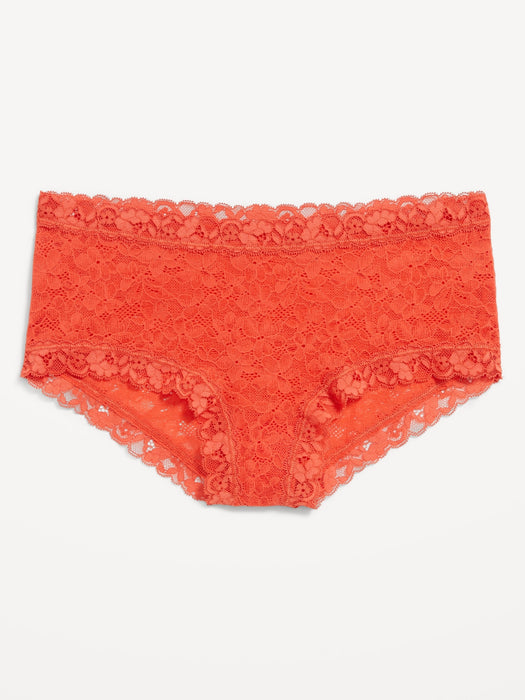 Low-Rise Lace Hipster Underwear
