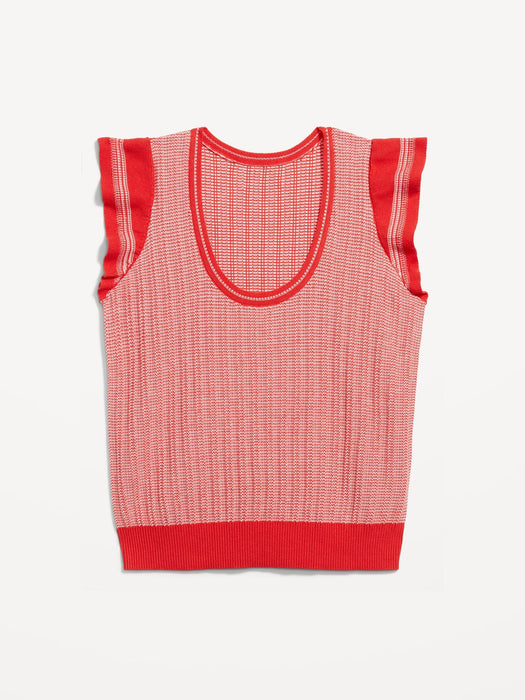 Flutter-Sleeve Sweater