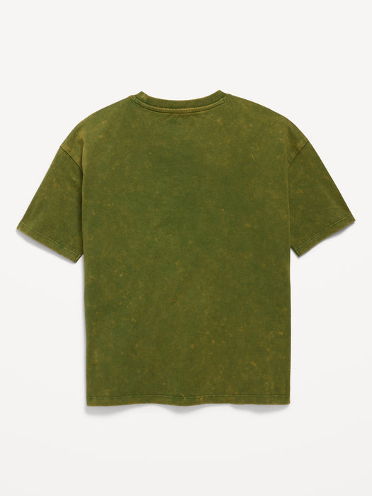 Oversized Minecraft™ Gender-Neutral Graphic T-Shirt for Kids