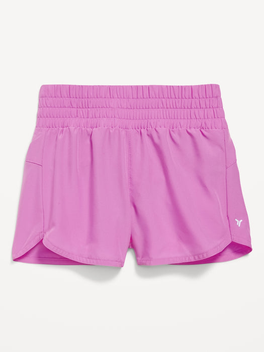 High-Waisted Dolphin-Hem Run Shorts for Girls