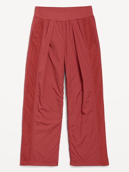 High-Waisted Crinkle Wide-Leg Pants for Girls