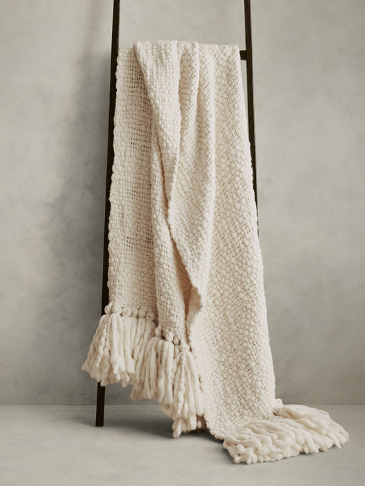 Hand-Carded Merino Throw Blanket