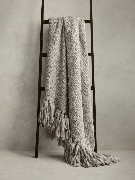 Hand-Carded Merino Throw Blanket