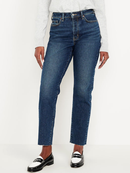 Curvy High-Waisted OG Straight Button-Fly Ankle Jeans