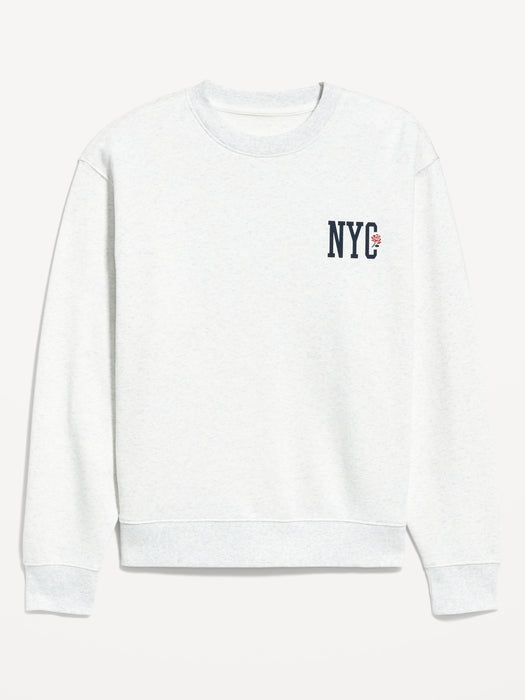 Loose Graphic Rotation Crew-Neck Sweatshirt