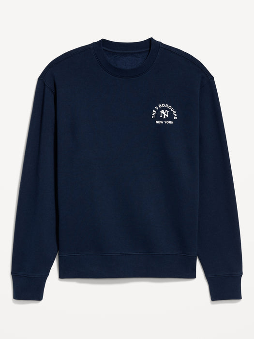 Loose Graphic Rotation Crew-Neck Sweatshirt