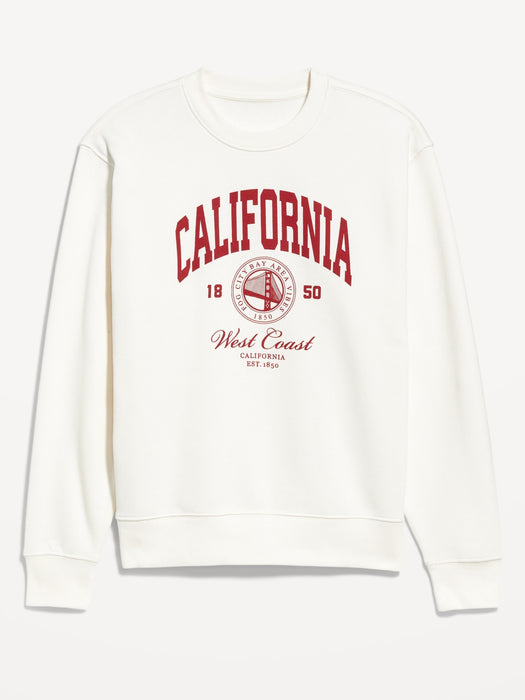 Loose Graphic Rotation Crew-Neck Sweatshirt