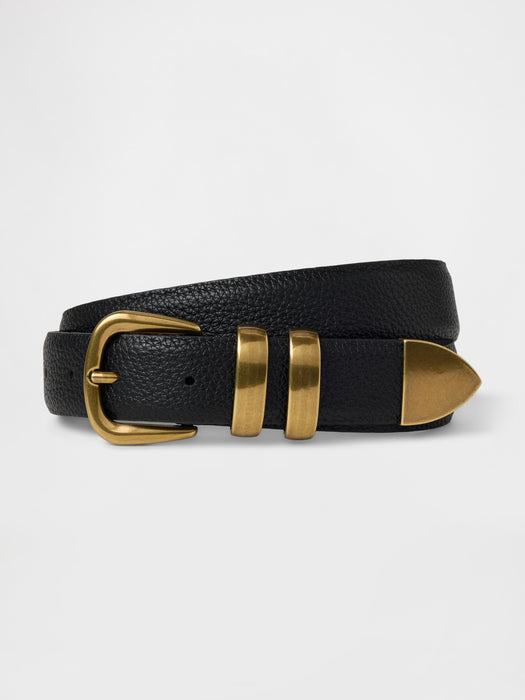 Pebbled Leather Belt