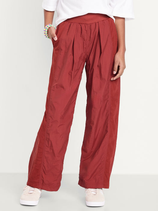 High-Waisted Crinkle Wide-Leg Pants for Girls