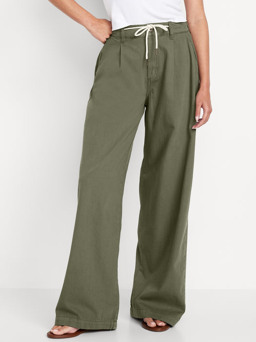 High-Waisted Super Wide-Leg Drapey Pants