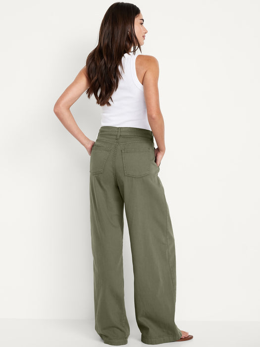 High-Waisted Super Wide-Leg Drapey Pants