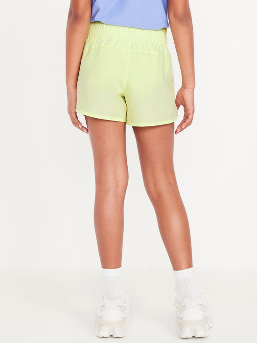 High-Waisted Dolphin-Hem Run Shorts for Girls