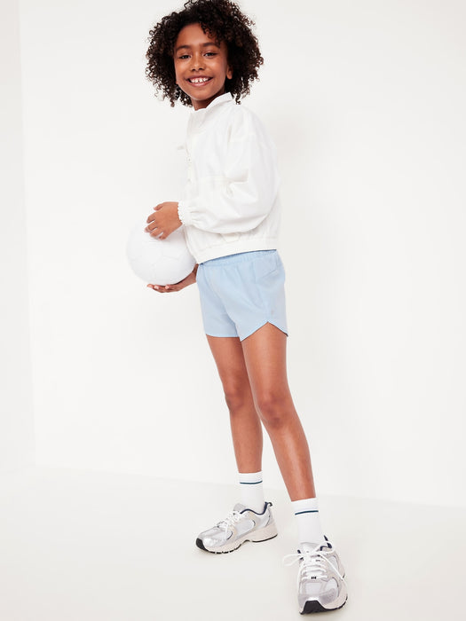 High-Waisted Dolphin-Hem Run Shorts for Girls