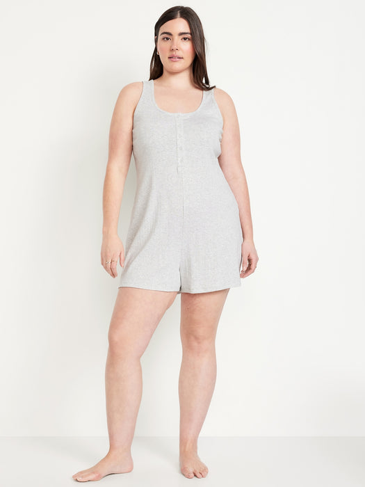 Knit Henley Romper