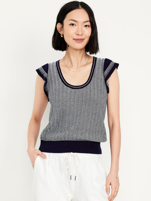 Flutter-Sleeve Sweater