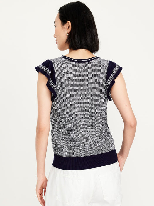 Flutter-Sleeve Sweater