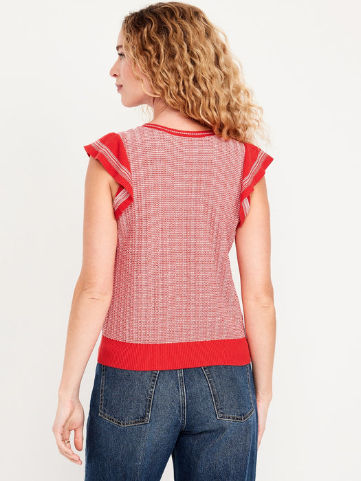 Flutter-Sleeve Sweater