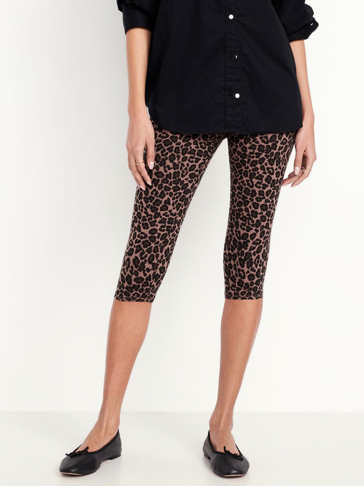 High-Waisted Fashion Layering Capri Legging