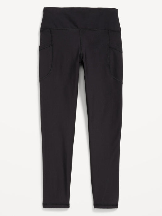 High-Waisted PowerSoft 7/8-Length Side-Pocket Leggings for Girls