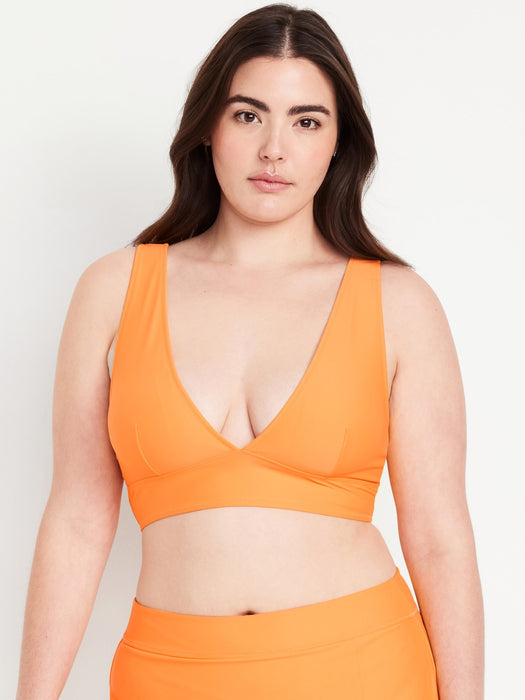 Matte Longline Bikini Swim Top