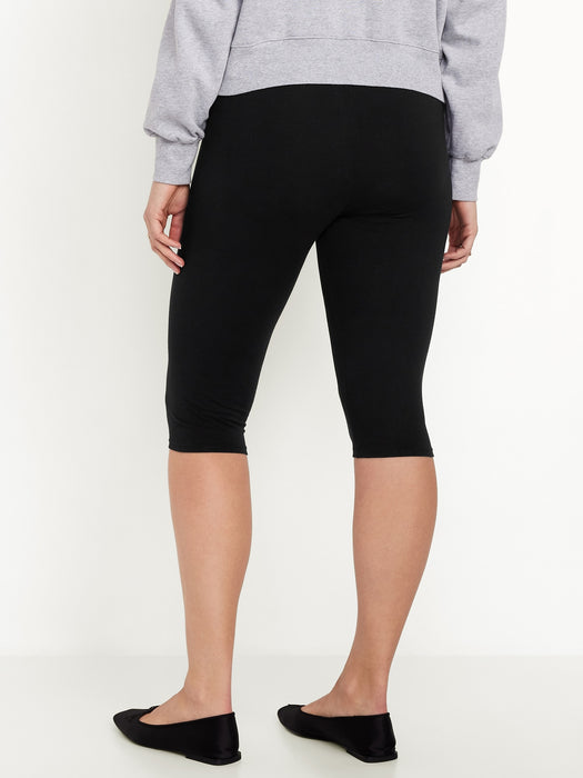 High-Waisted Fashion Layering Capri Legging