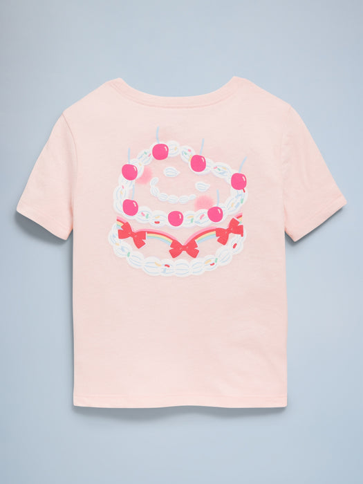 Birthday Graphic T-Shirt for Toddler Girls