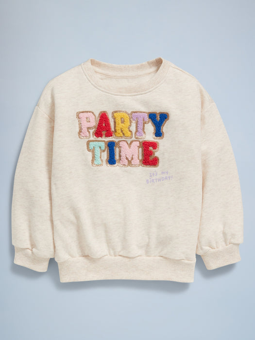 Birthday French-Terry Graphic Sweatshirt for Toddler Girls