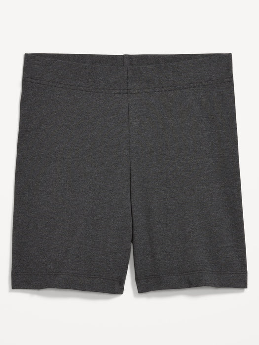 High-Waisted Jersey Biker Shorts -- 6-inch inseam