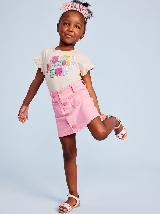 Birthday Graphic T-Shirt for Toddler Girls