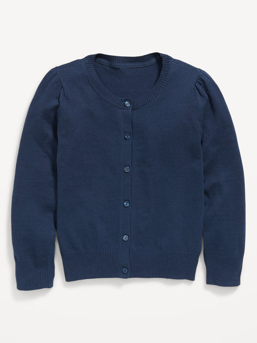 School Uniform Button-Up Cardigan for Girls