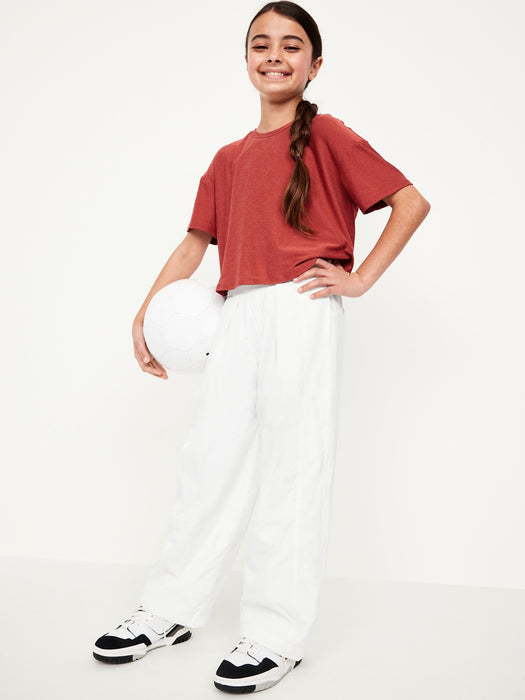 High-Waisted Crinkle Wide-Leg Pants for Girls