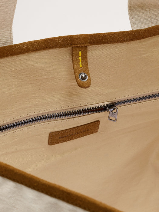 Canvas & Suede Weekend Tote