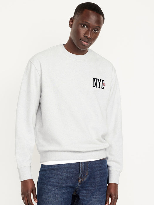 Loose Graphic Rotation Crew-Neck Sweatshirt