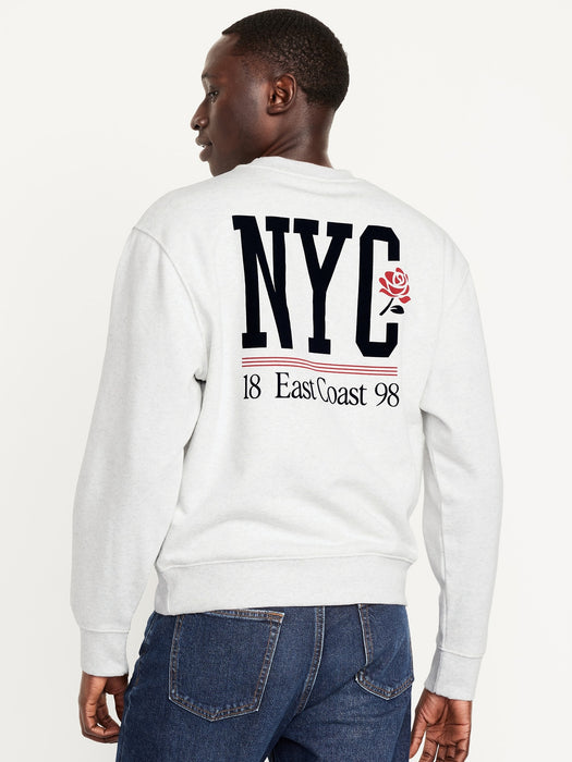 Loose Graphic Rotation Crew-Neck Sweatshirt