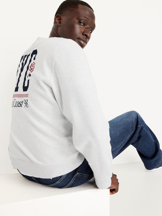 Loose Graphic Rotation Crew-Neck Sweatshirt