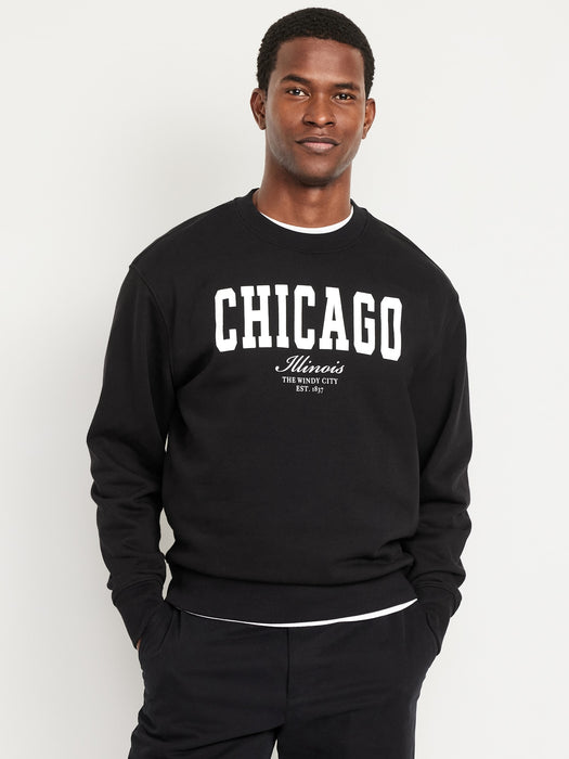 Loose Graphic Rotation Crew-Neck Sweatshirt