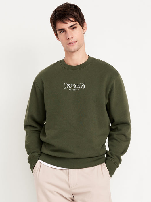 Loose Graphic Rotation Crew-Neck Sweatshirt