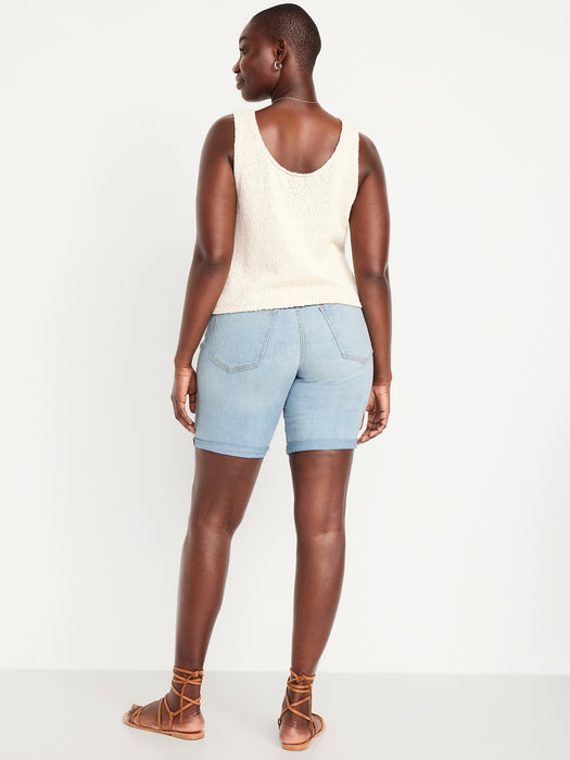 High-Waisted Wow Jean Shorts -- 9-inch inseam