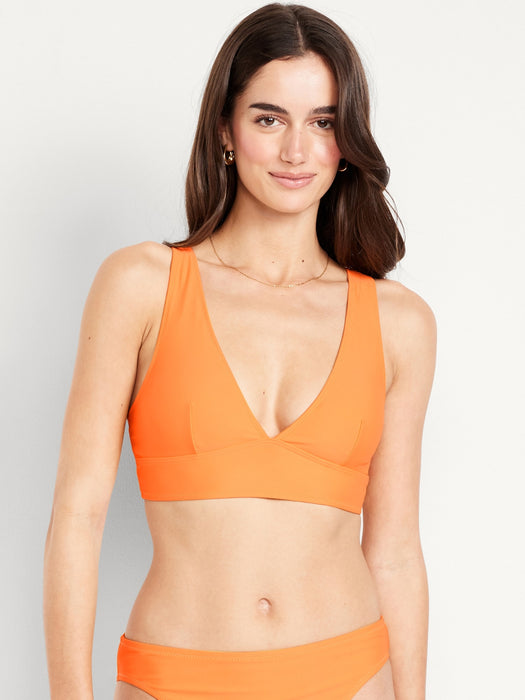 Matte Longline Bikini Swim Top