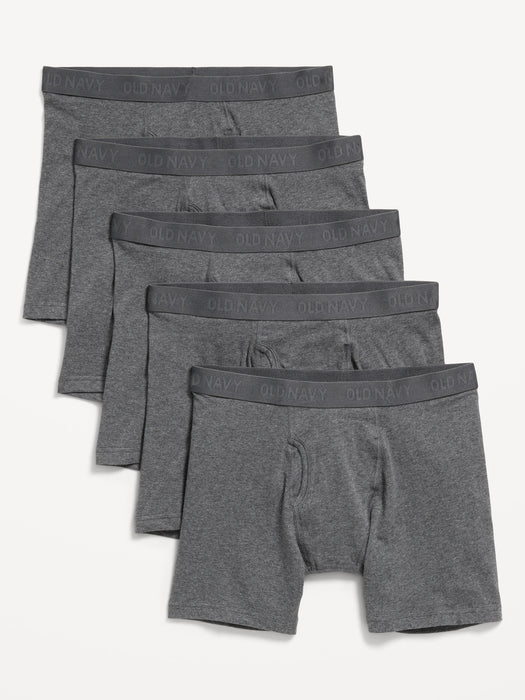 5-Pack Soft-Washed Boxer Briefs -- 6.25-inch inseam