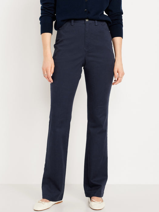 High-Waisted Uniform Boot-Cut Pants