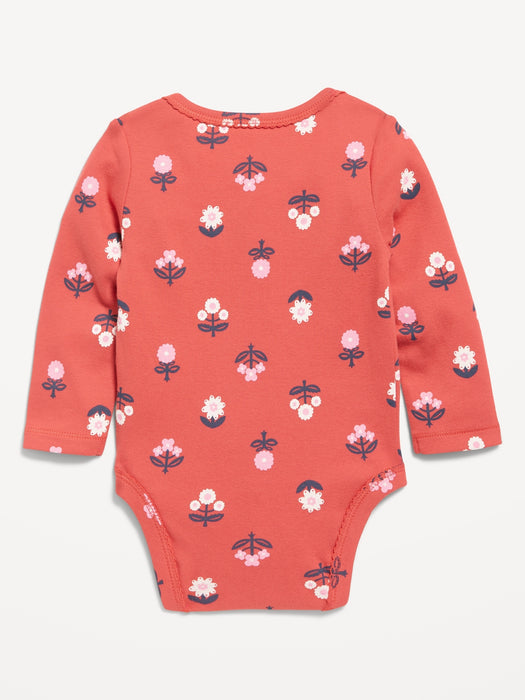 Printed Long-Sleeve Bodysuit for Baby