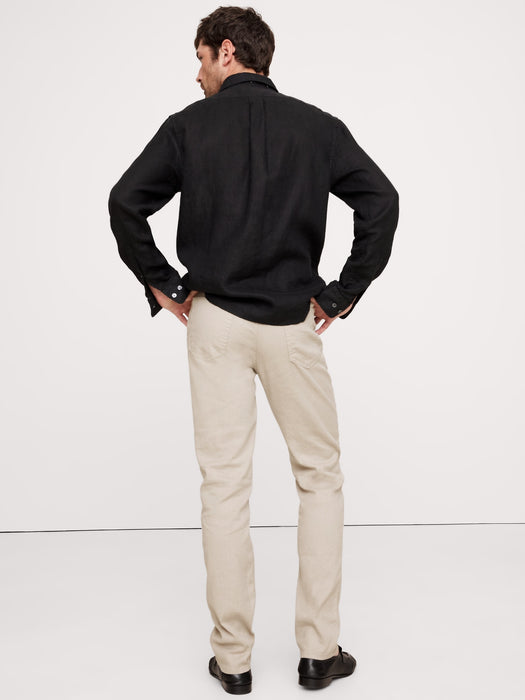 Slim Linen-Cotton Traveler Pant