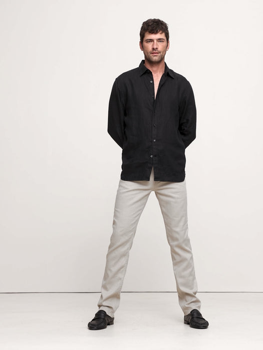 Slim Linen-Cotton Traveler Pant