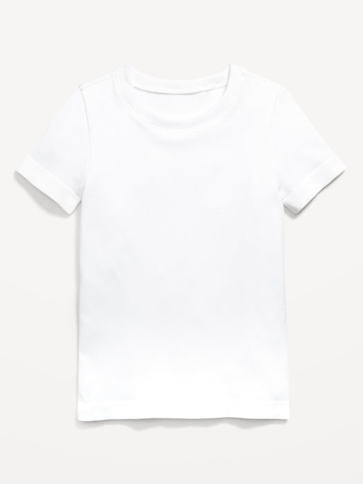 Fitted Seamless Ribbed Performance Top for Girls