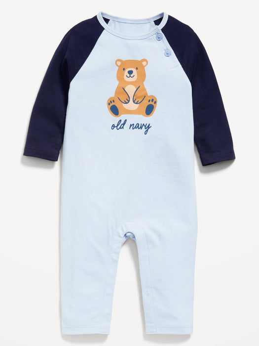 Long-Sleeve Logo-Graphic One-Piece for Baby