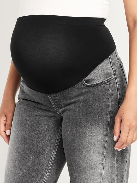 Maternity Full Panel Barrel Ankle Jeans