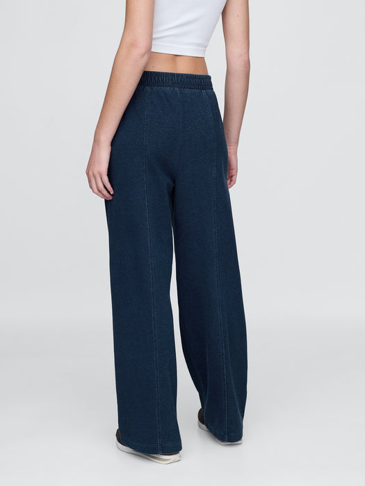 Seamed Wide-Leg Sweatpants