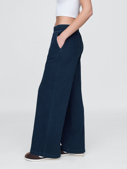 Seamed Wide-Leg Sweatpants