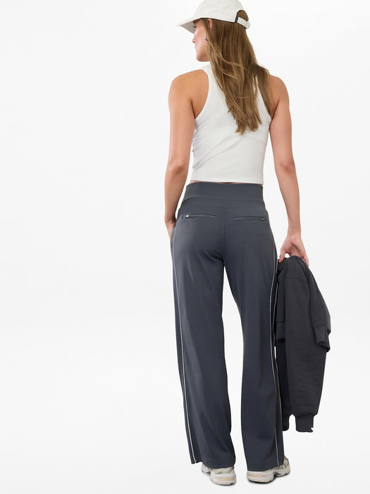 Venice High Rise Track Stripe Wide Leg Pant